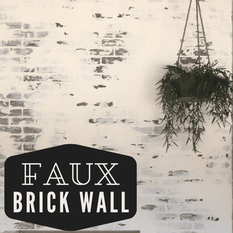 Create An Eye Catching Faux Exposed Brick Wall The DIY Vibe   Faux Brick Wall 