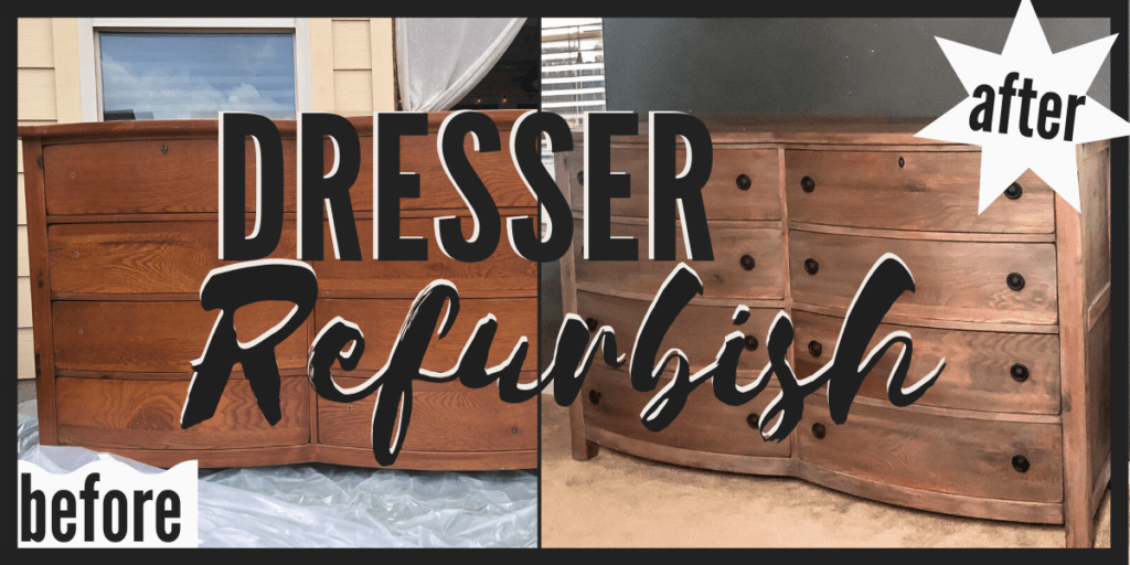 A Jaw Dropping DIY Dresser Refurbish The DIY Vibe   Desser Refurbish Before And After Title 1 1024x512 